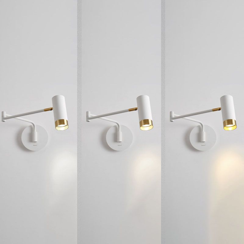 Aluminum Minimalism Wall Light Sconces Swing Arm Wall Mounted Light for Bedroom
