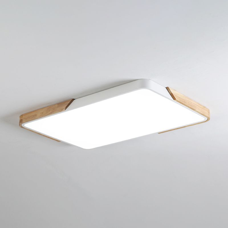 Modern Simple LED Ceiling Lamp Iron Geometry Shape Flush Mount for Dining Room