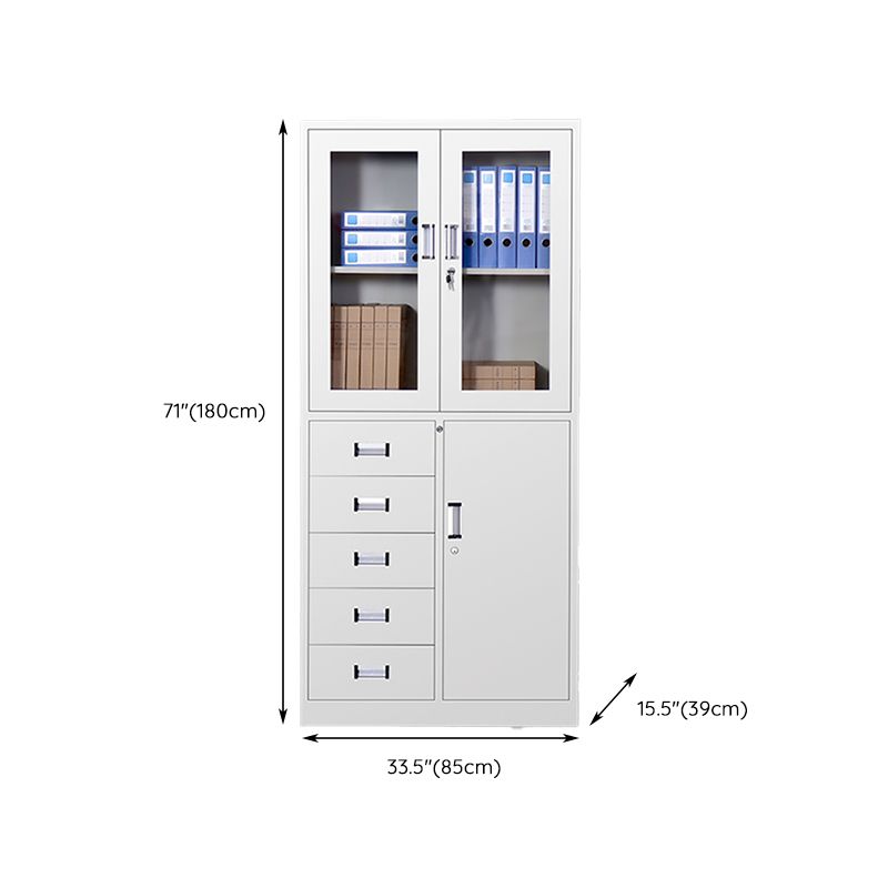 Contemporary Glass Storage File Cabinet Shelves Locking File Cabinet