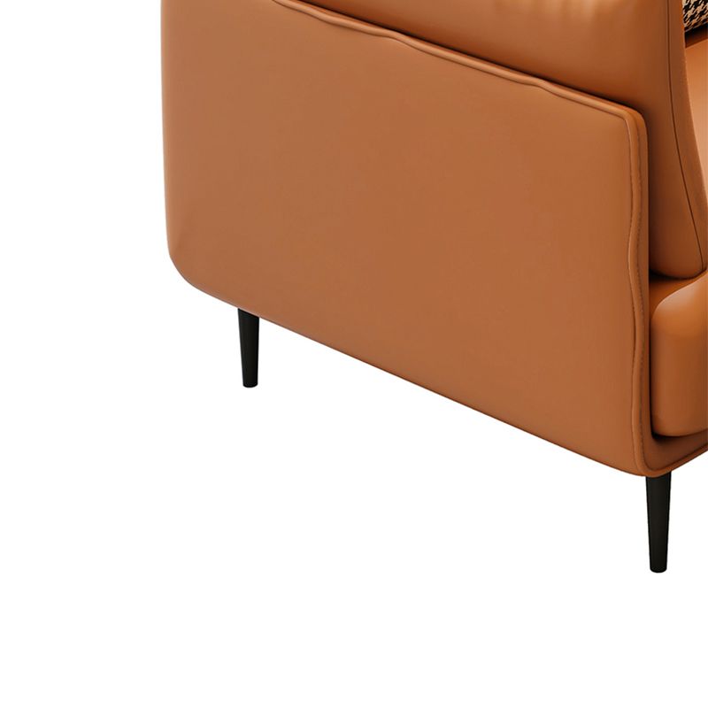 Faux Leather Chair 39.3" L x33.4"W x33.4"H Removable Cushions Chair