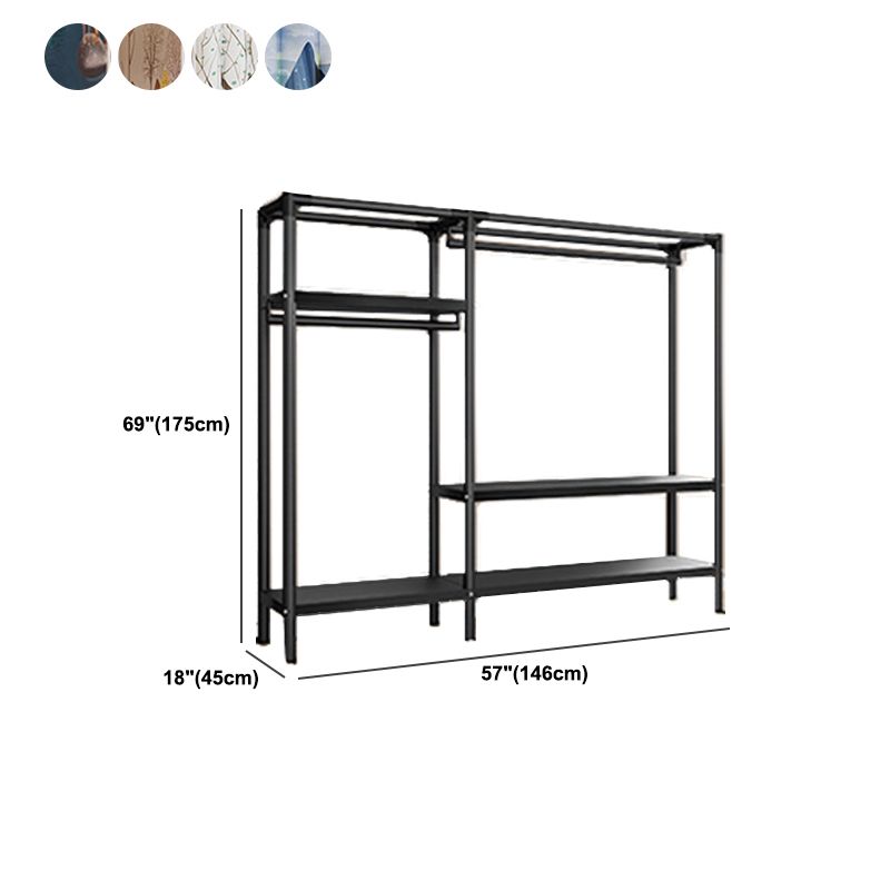 Steel Frame Wardrobe Armoire Contemporary Style Wardrobe Cabinet for Home
