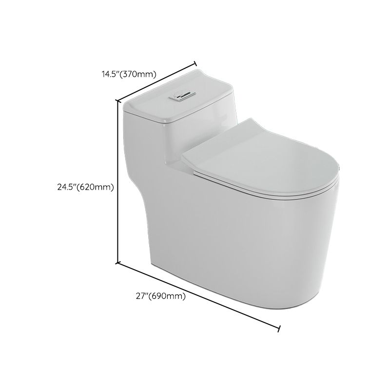 Traditional One Piece Toilet Floor Mounted White Toilet Bowl for Washroom
