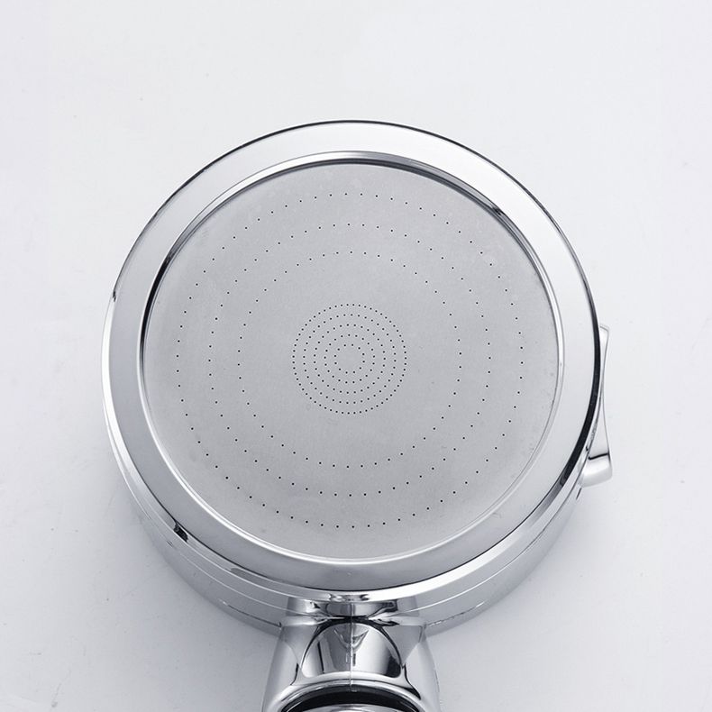 Contemporary Handheld Shower Head Round 3 Setting Spray Head in Silver