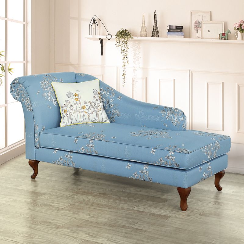 Living Room Upholstered Chaise Modern Style Rolled Arms Chaise