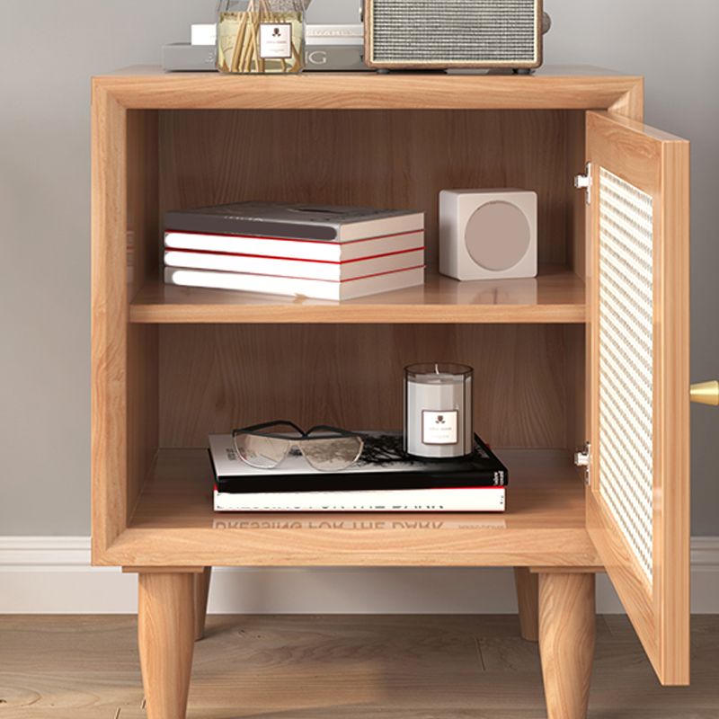 Contemporary Bedside Cabinet 1 Door Right Side Nightstand for Bedroom