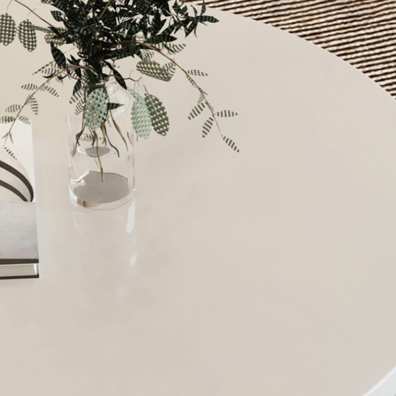 Contemporary Round Coffee Table Set Pedestal Wood Cocktail Table