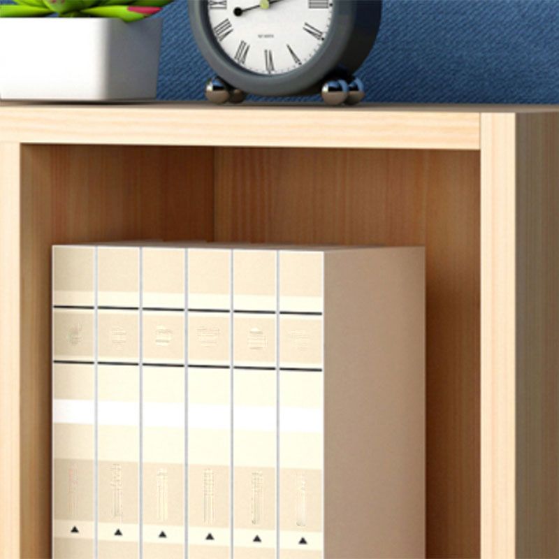 Closed Back Standard Bookshelf Wooden Contemporary Bookcase with Shelves