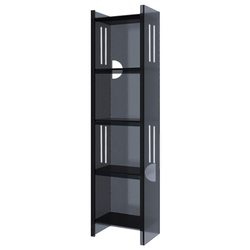 Modern Style Closed Back Bookshelf Standard Acrylic Bookcase with Rectangular Shelves