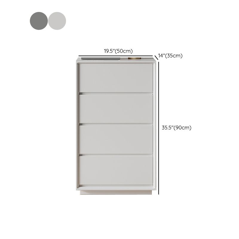 Modern Storage Chest Wooden White/Gray Storage Chest Dresser with Drawers