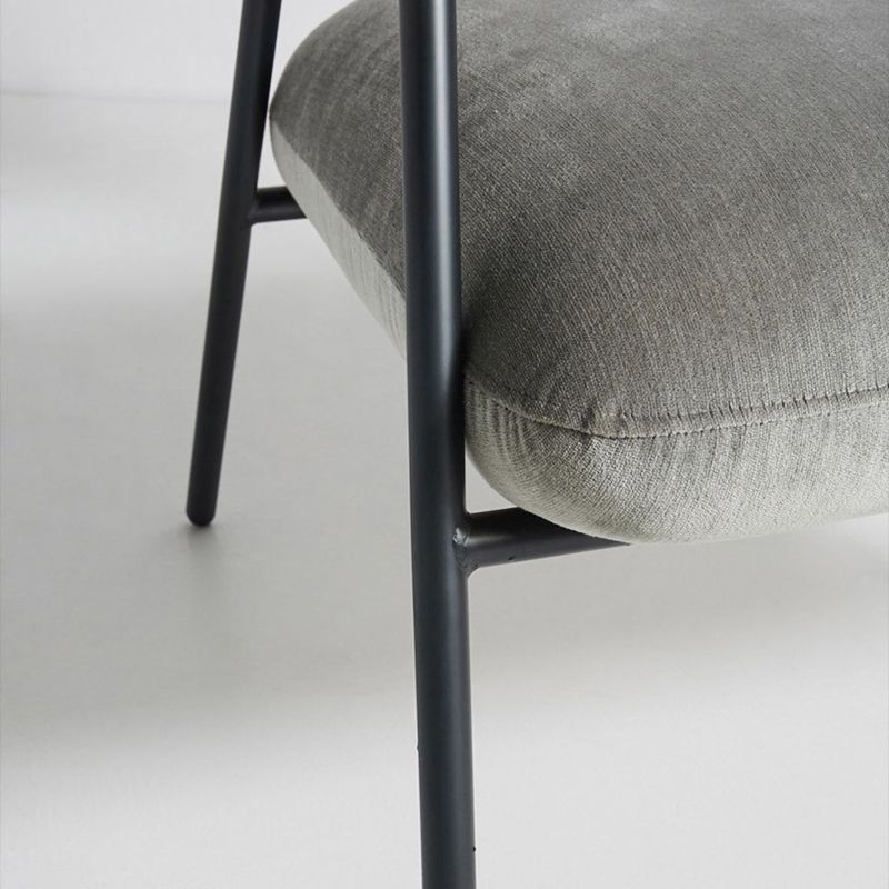 Solid Color Side Chair Sloped Arms Include Chair for Living Room