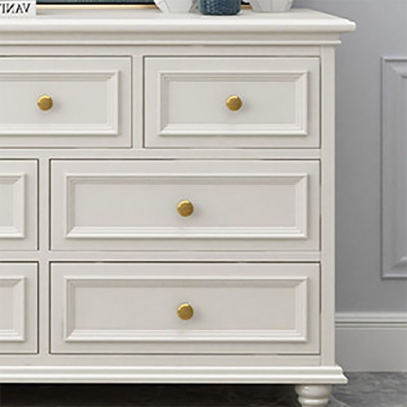 Solid Wood Storage Chest Dresser Classic Glam Chest with Drawers