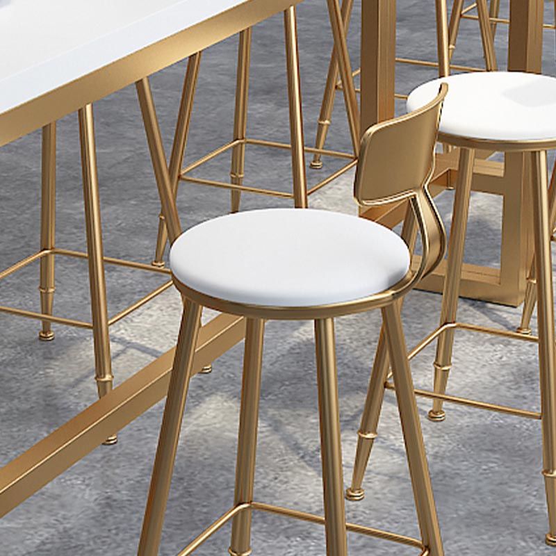 Glam 1/4/6 Pieces Counter Height Set Wood and Metal Rectangle Pub Dining Set