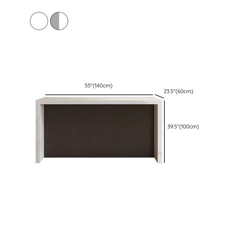 Modern Rectangle Stone Bar Dining Table Table for Living Room