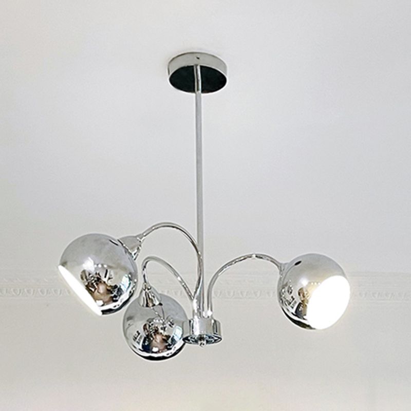 Postmodern Style Chandelier Light Metal Pendant Light in Silver for Living Room