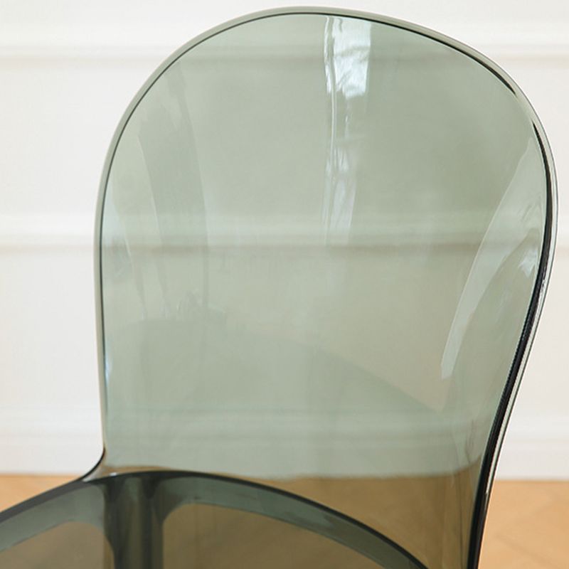 Modern Plastic Side Chair Modern Low Back Armless Chair for Dining Room