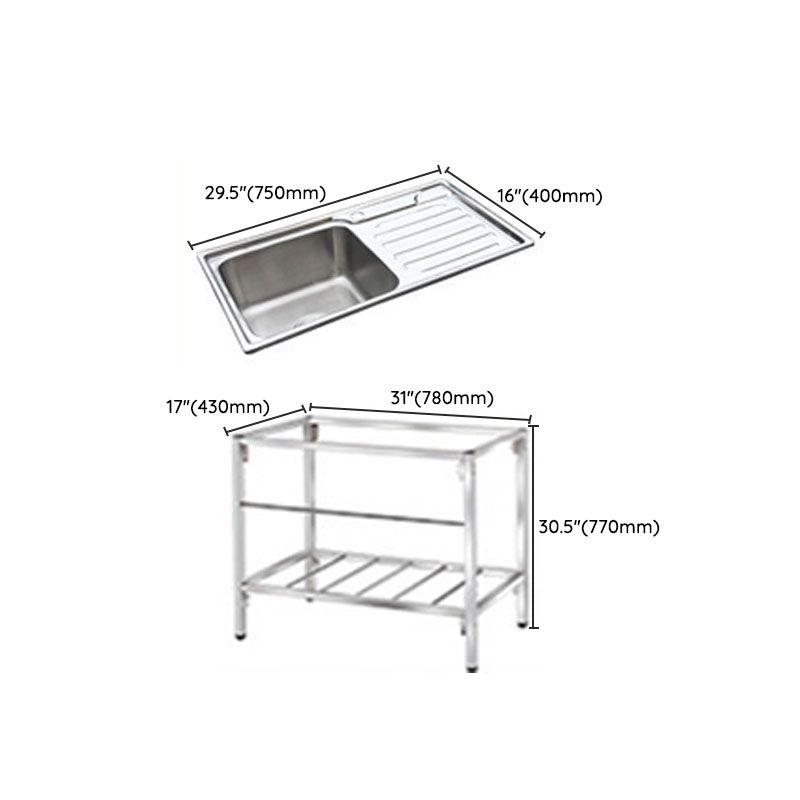 Modern Style Kitchen Sink All-in-one Soundproof Kitchen Sink with Drain Assembly