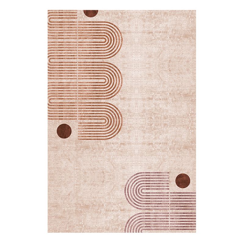Orange Modern Carpet Polyester Piece Carpet Stain Resistant Carpet for Drawing Room