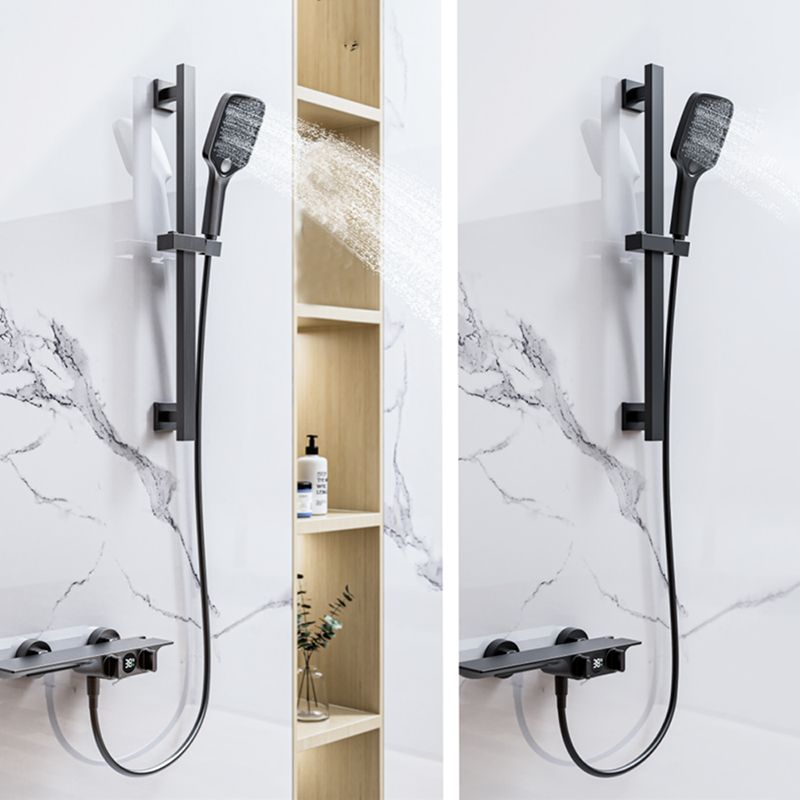 Wall Mounted Metal Bathroom Faucet Low Arc Waterfall Tub Filler