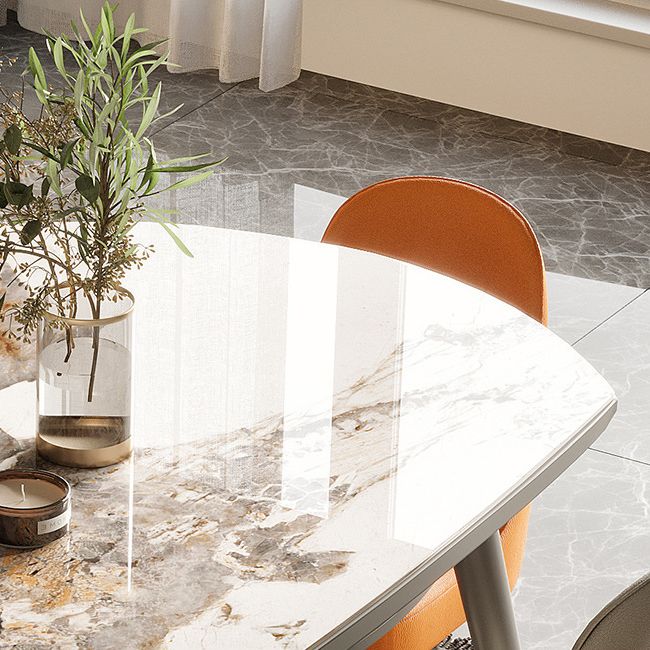 Mesa de comedor de lujo tradicional piedra sinterizada 4 patas mesa de comedor con base de madera
