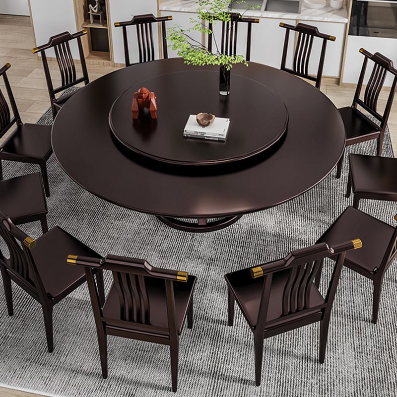 Rubberwood Dining Table Round Pedestal Dinner Table for Dining Room