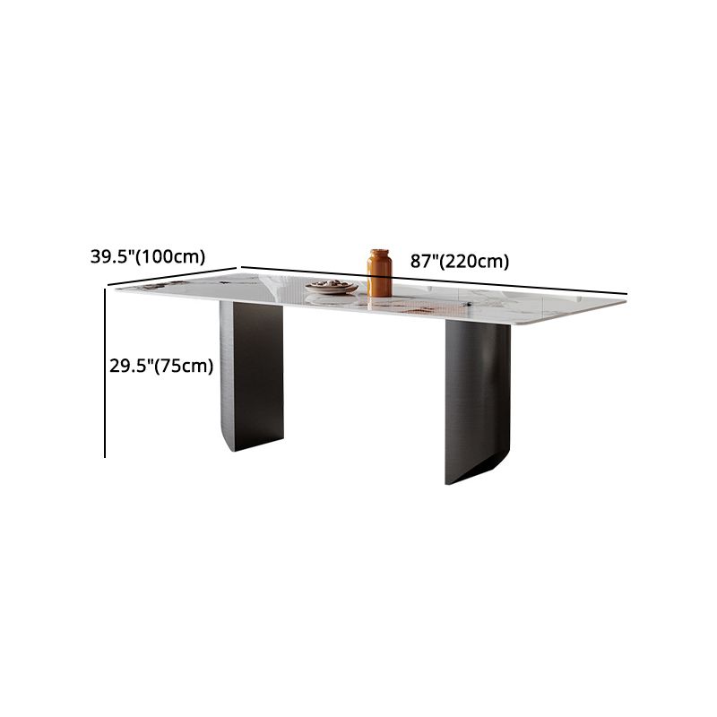Modern Sintered Stone Top Dining Set Rectangle 1/2/4/5/7 Pieces Dining Table with Chairs