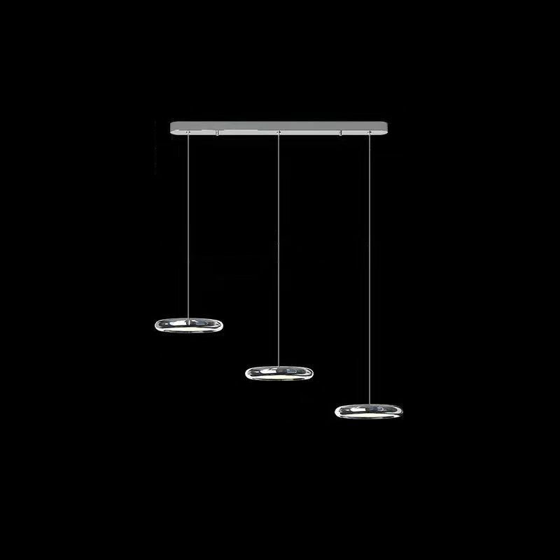 Simplicité Suspension à LED circulaire lampe à manger en métal
