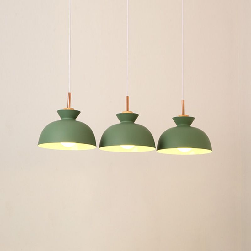 Macron Hanging Light Bowl Shape Single Light Metal Modern Pendant Light for Dinning Room