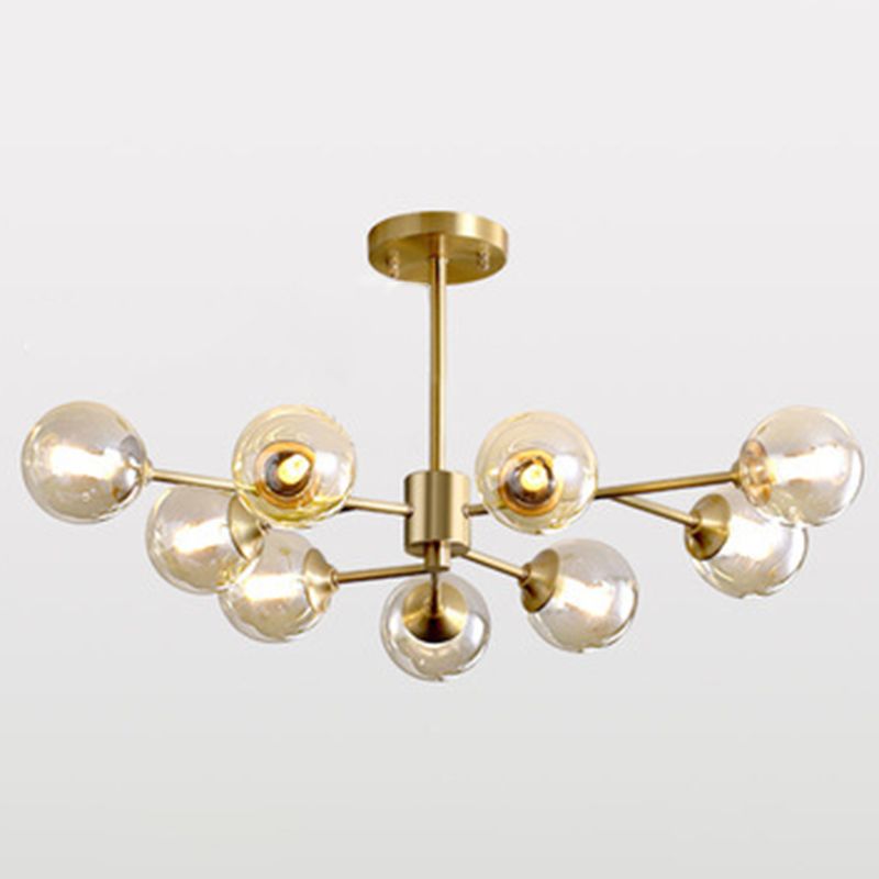 Fissature del lampadario a forma di globo Luce sospensione di vetro moderna per soggiorno