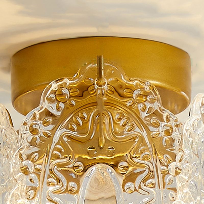 Modern Ceiling Light 1-Light Ceiling Mount Light with Glass Shade for Living Room