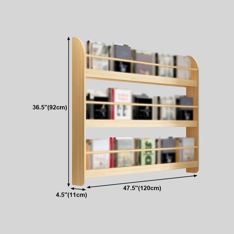 3-Shelf-Holzbücher für zeitgenössische, wandmontierte Bücherregal