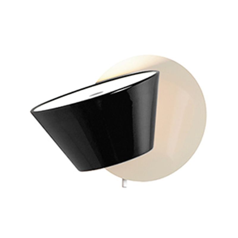 Nordic Style Aluminum Wall Light Circle Shape Rotatable Wall Lamp for Living Room