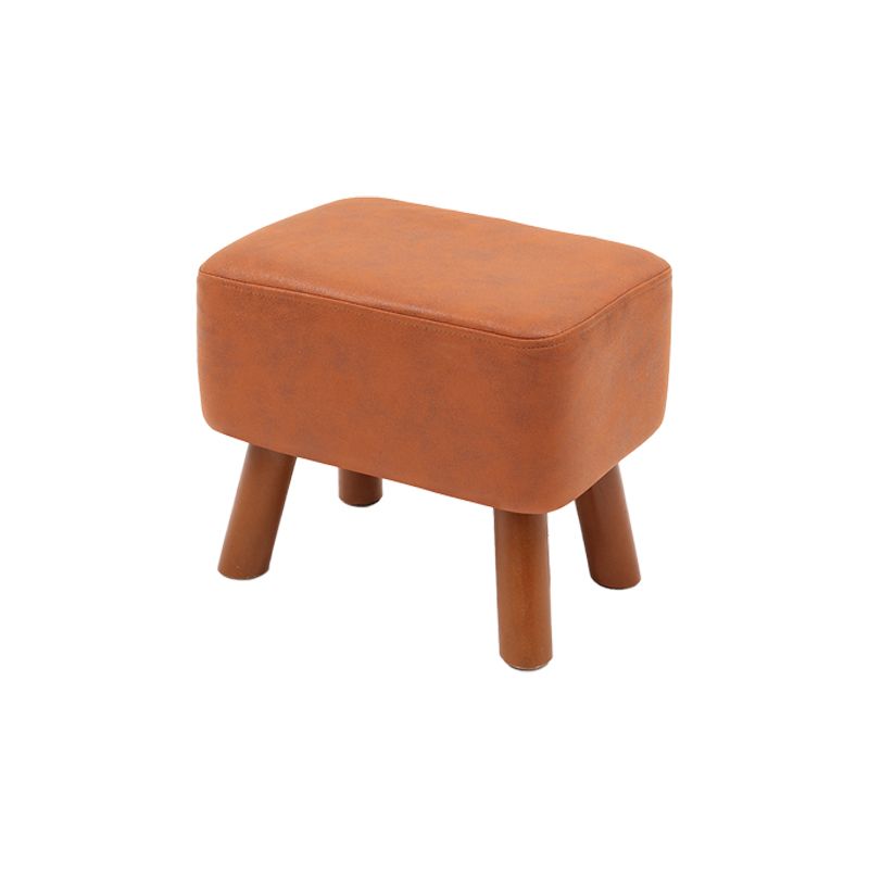 Contemporary Standard Stain Resistant Pure Color Leather Indoor Standard