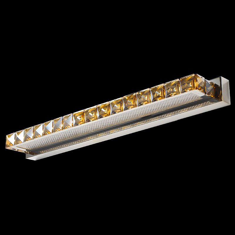 Rectangular Vanity Wall Light Fixtures Modern Luxury Style Crystal Single Vanity Lights