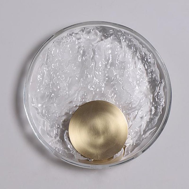Modernism Single Golden Wall Mounted Sconce Round LED Wall Light