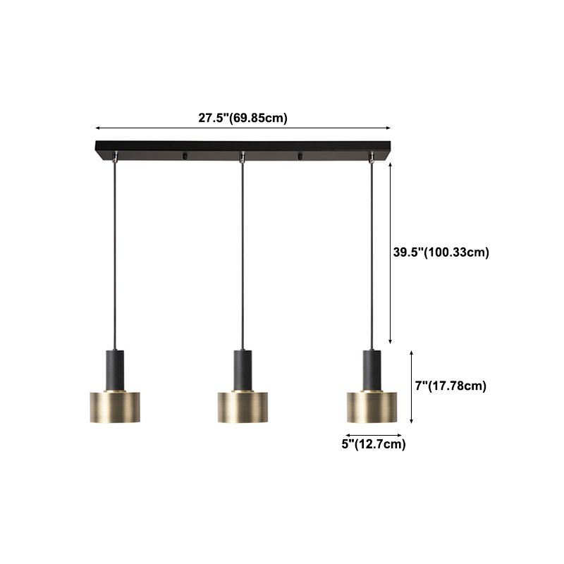 Household Metal Island Light Industrial Hanging Lighting Fixture for Dining Room