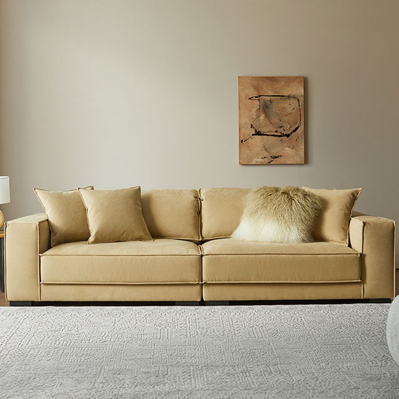 Faux Leather Sofa Tuxedo Arm Contemporary Settee for Living Room