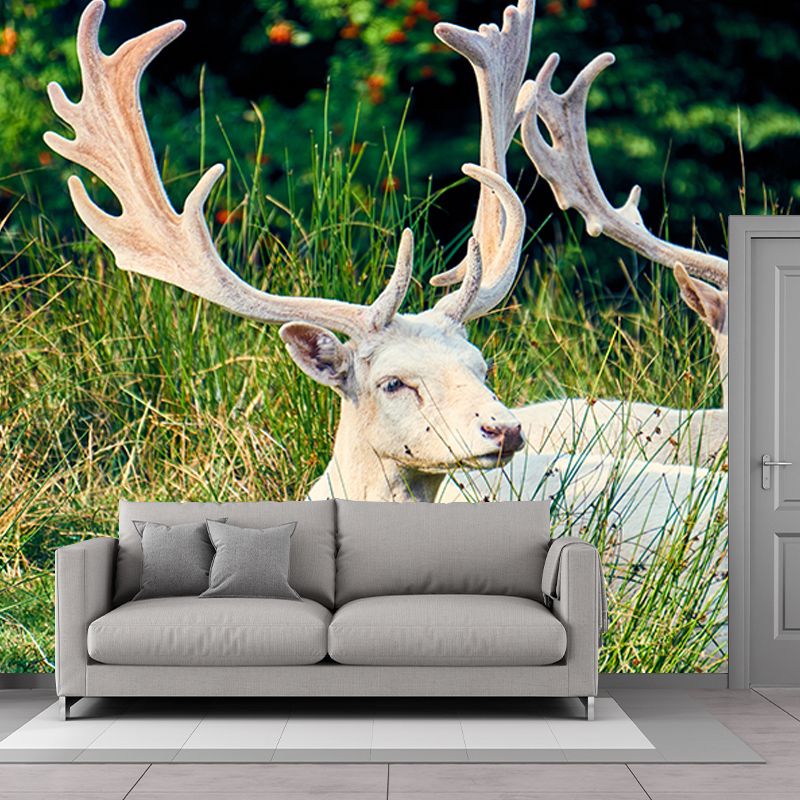 Deer Contemporary Wall Art Waterproofing Mural Wallpaper for Dining Room