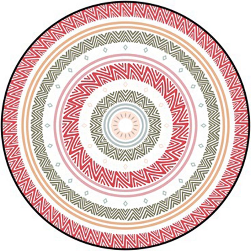 Classic Moroccan Indoor Rug Multicolor Flower Carpet Non-Slip Machine Washable Stain Resistant Rug for Living Room