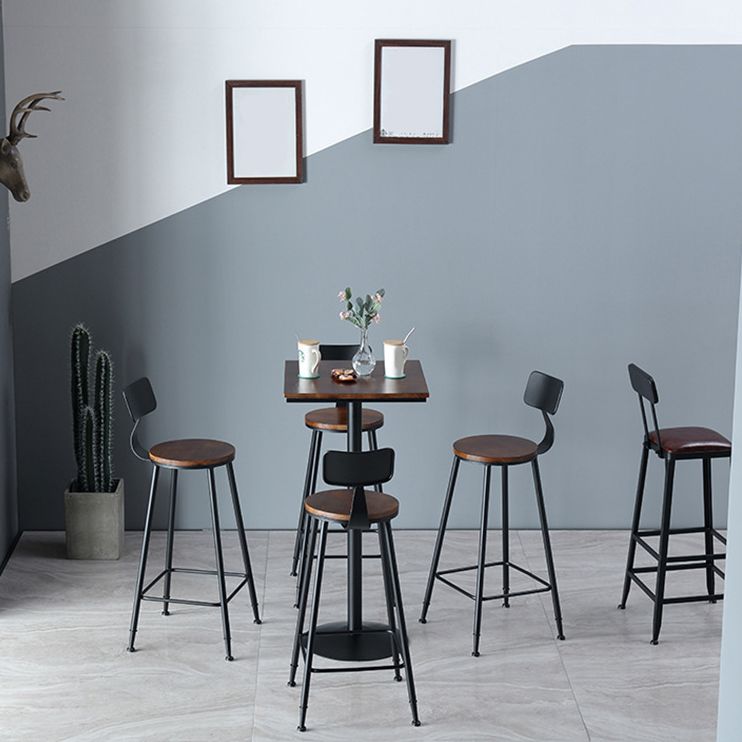 1/2/3/4/5 Pieces Industrial Bar Set Solid Wood Pub Dining Set
