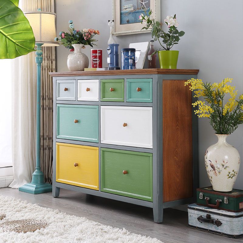 Coastal Storage Chest Manufactured Wood Dresser with 3/5/6/8 Drawers
