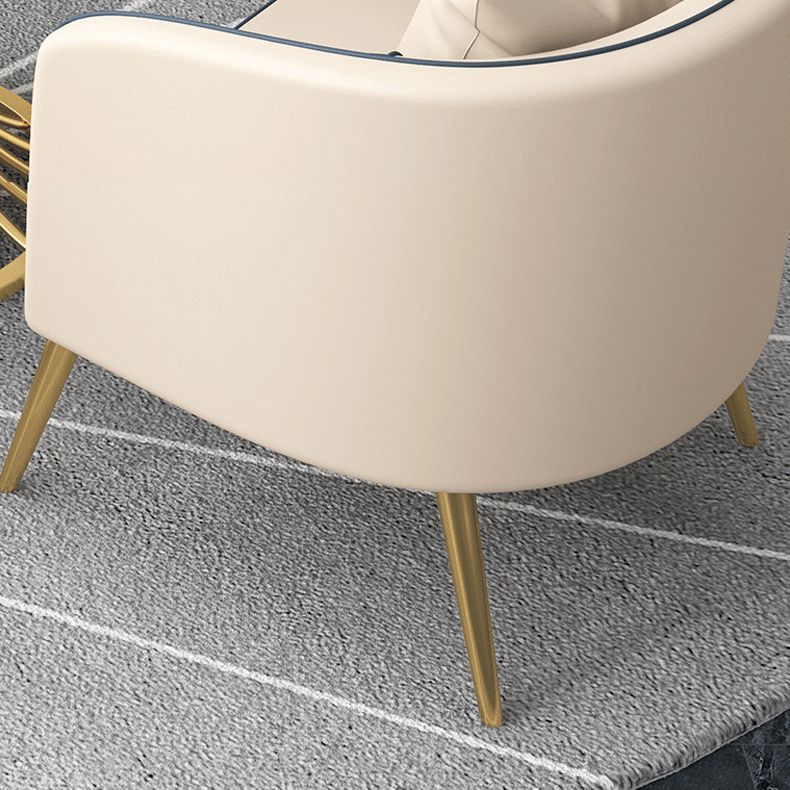 1/5 Pcs Metal Glam Style Dining Room Set with Round Table and Pedestal Base Dining Set