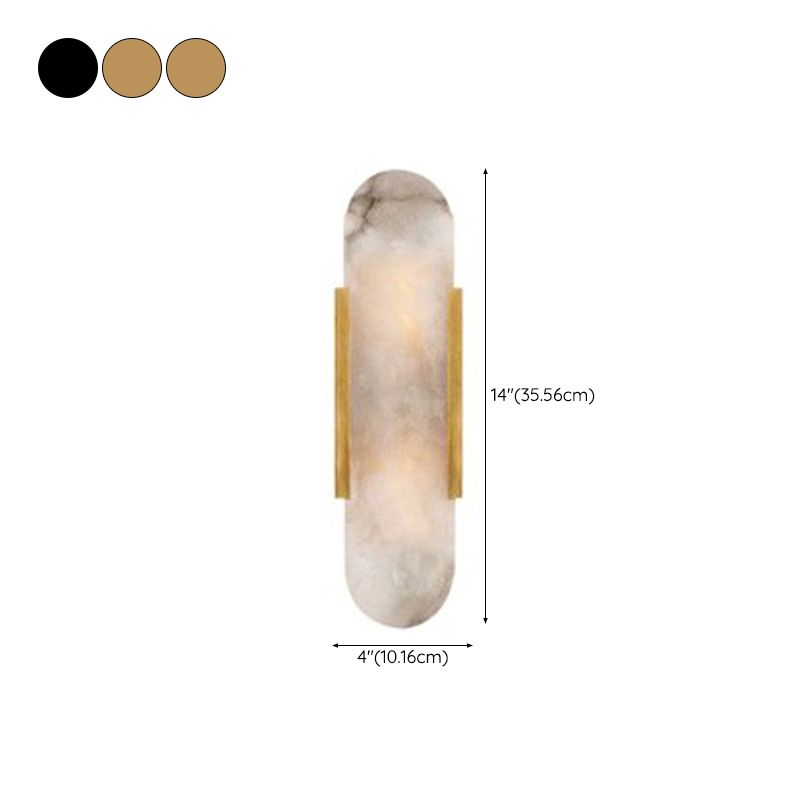 Simple Shape Wall Mounted Light 2 Lights Flush Mount Wall Sconce