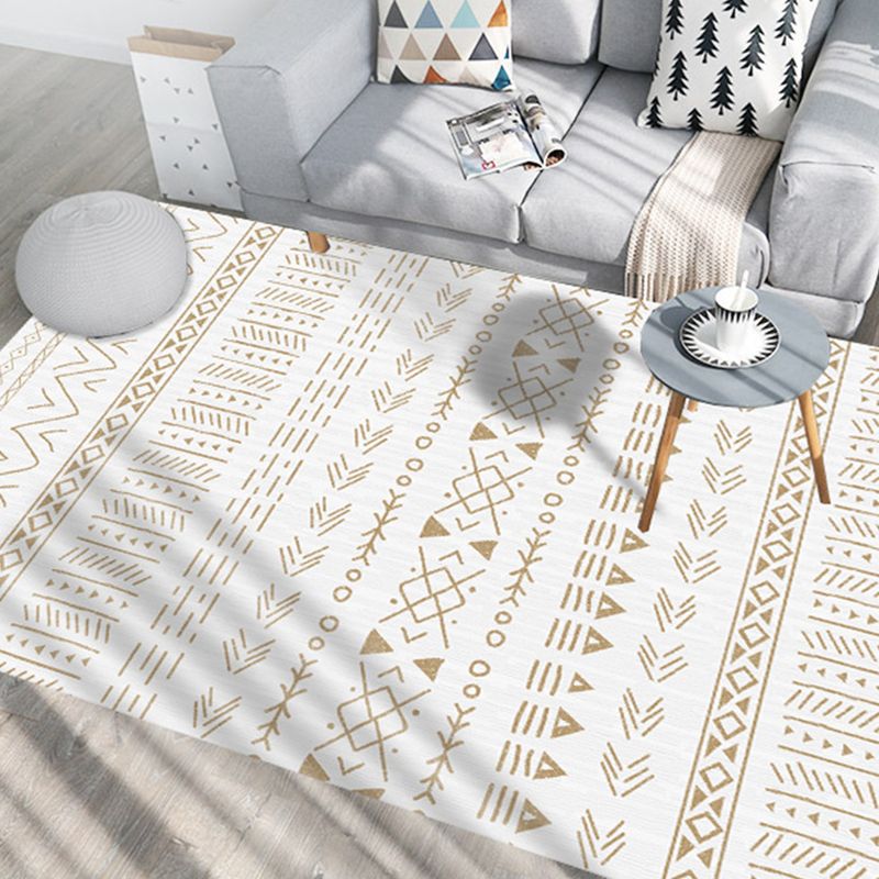 Vaste kleur Boheems binnen tapijt polyester tribaal patroon tapijt niet-slip rug tapijt voor woningdecoratie