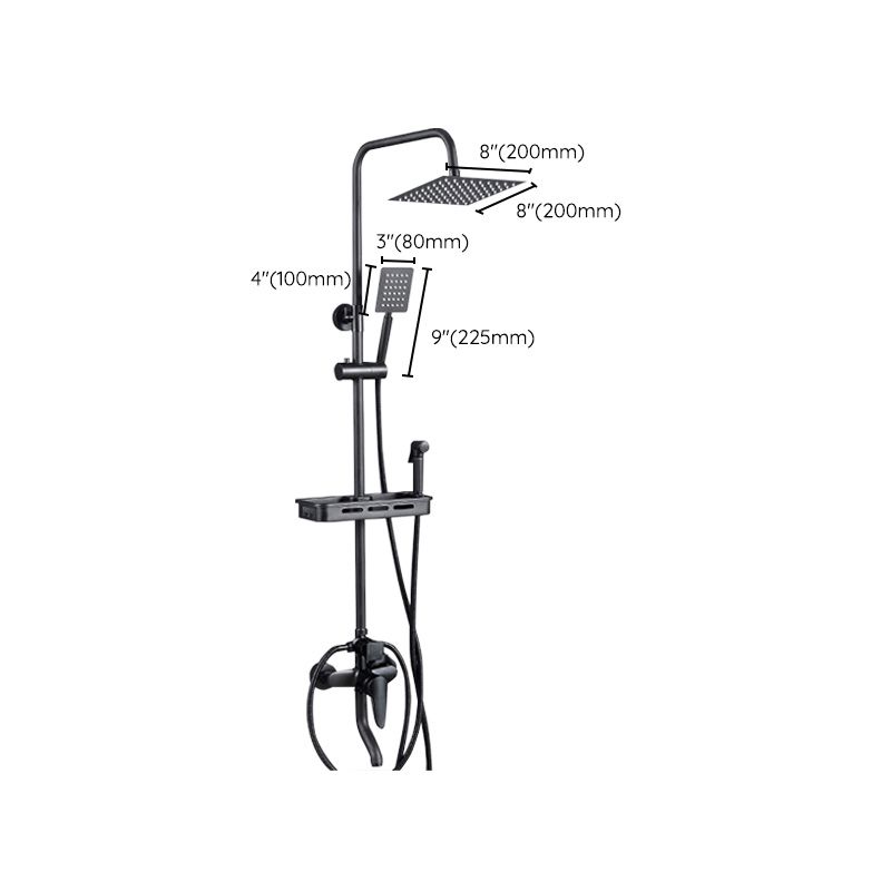 Adjustable Spray Pattern Shower Combo Metal Shower Faucet  Arm Shower Head with Slide Bar