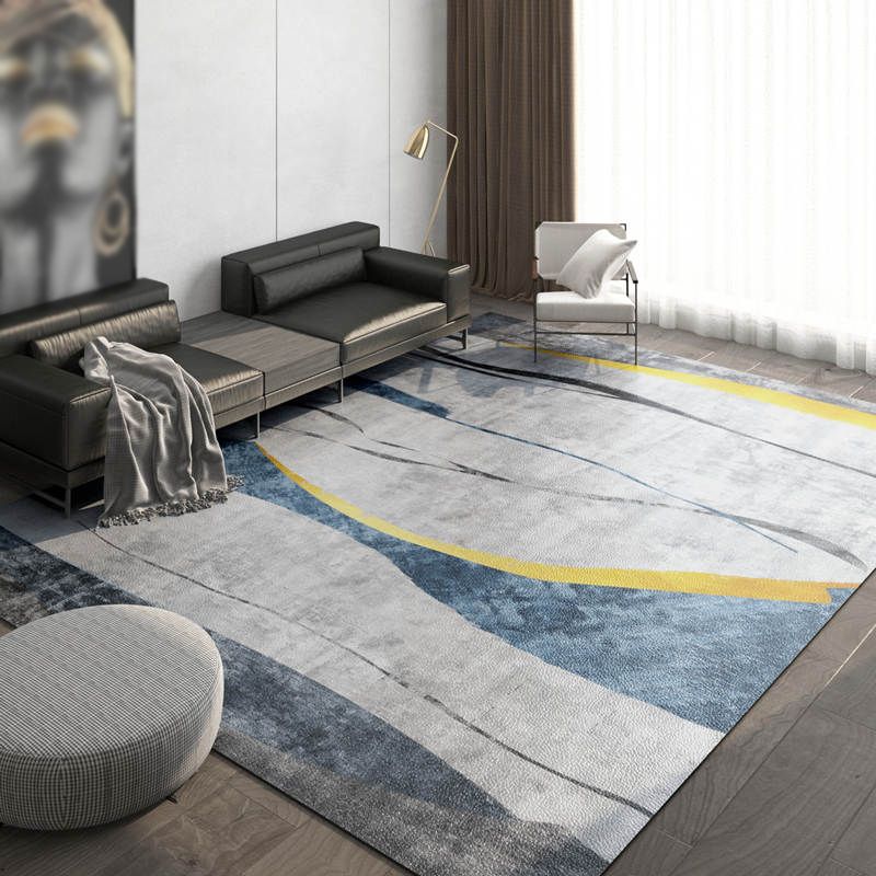 Grijs modern tapijt polyester grafisch binnen tapijt vlekbestendig tapijt voor woonkamer