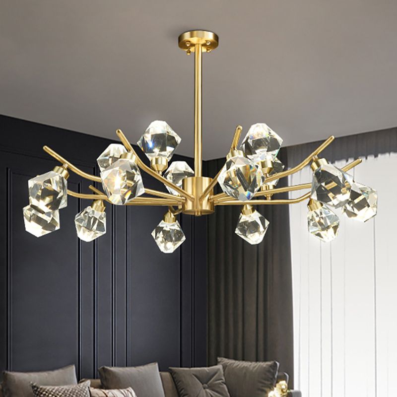 Nordic Multi Light Crystal Chandelier Light Fixtures Restaurant Hanging Chandelier