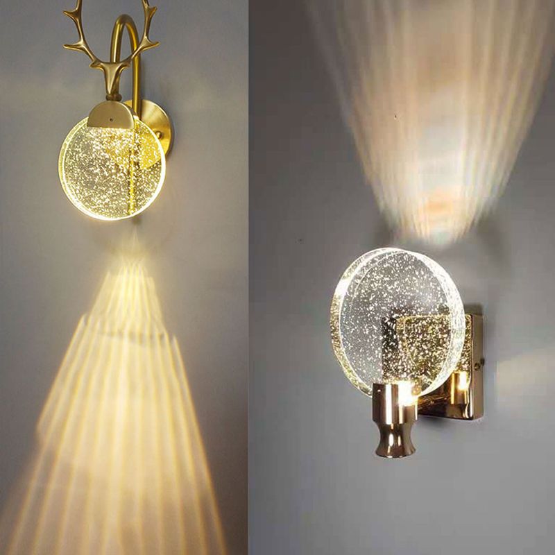 Murale moderne Mur léger de la forme de fourchette LED Appiculture murale en or pour le salon