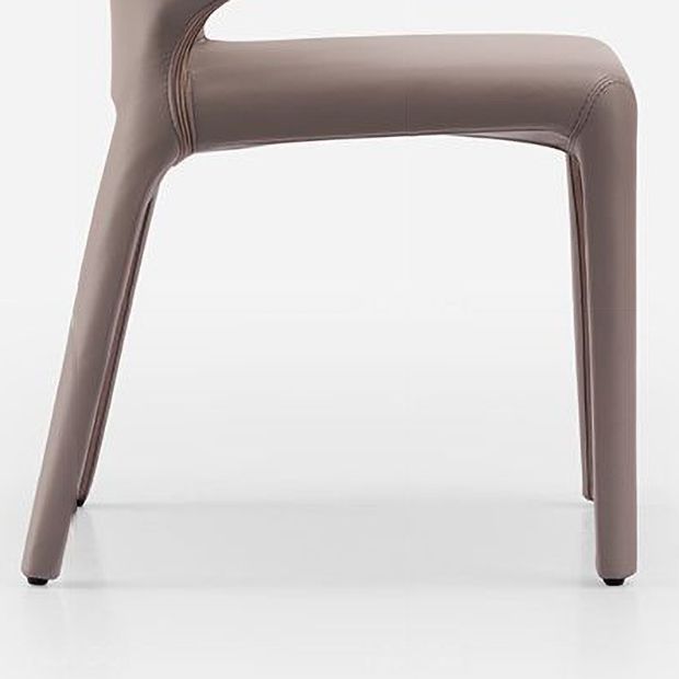 Silla de comedor estilo diseñador con acabado mate y respaldo de orejas (juego de 2)
