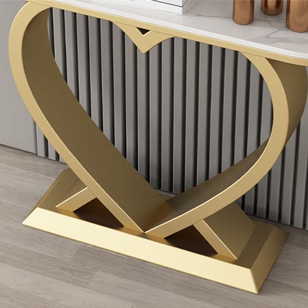 Contemporary Half Moon Console Table Antique Finish Console Sofa Table