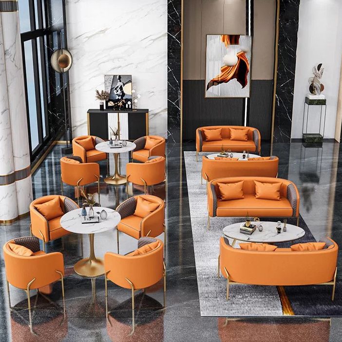 Glam Sintered Stone White Dining Room Set with Round Table Formal Dining Table Furniture